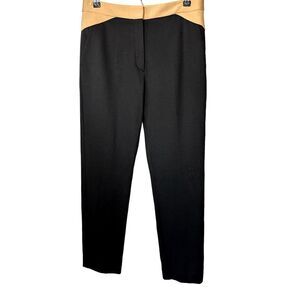 VIKTOR & ROLF Women's Two Tone Straight Leg Dress Pants Black Size 40/XS